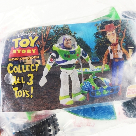 COLLECTIBLE SET OF 3 BURGER KING TOYS 1995 UNOPENED WOODY, BUZZ LIGHTYEAR & R.C. - Picture 6 of 7